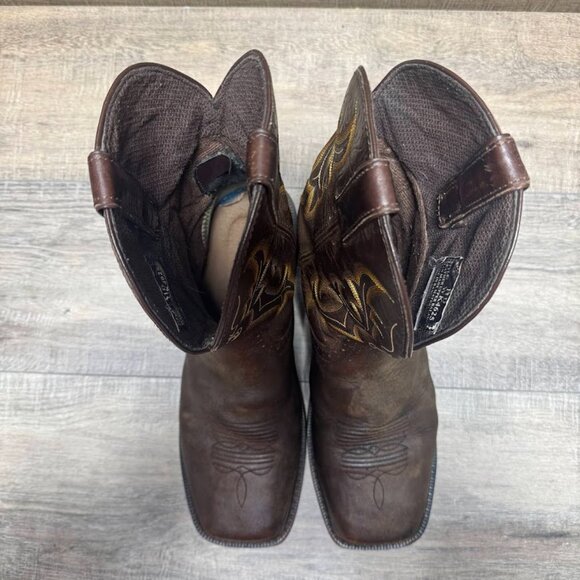 Justin Joist Brown Leather Composite Safett Toe Western Boots Men's Size 11 - Picture 3 of 8